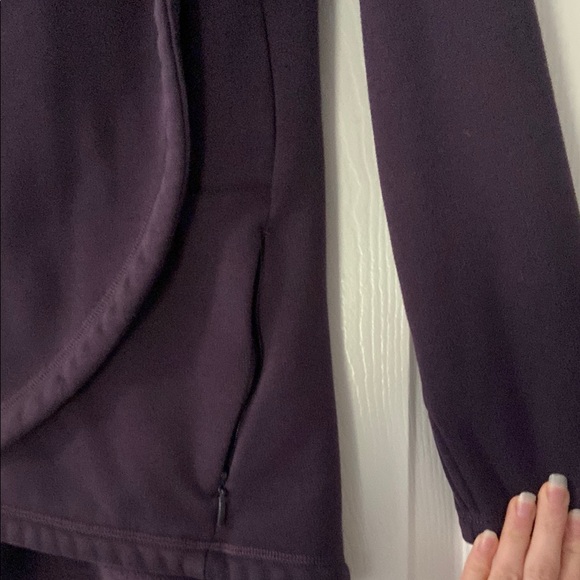 Athleta Purple Cozy Karma Asymmetrical Pullover Sweatshirt - Picture 3 of 8